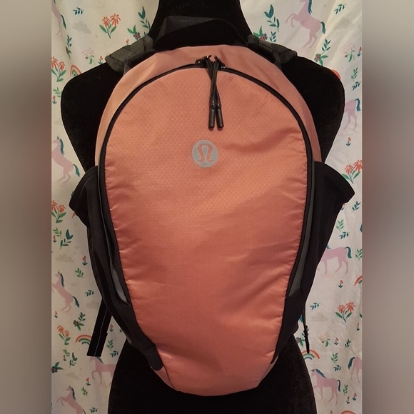 EUC Lululemon Pink Cherry Mint Fast & Free Nylon Schoool Outdoor Hiking Backpack main image 16
